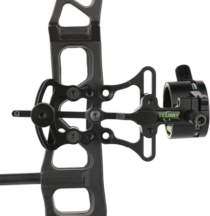 SHARROW Archery Compound Bow Sight Aluminum Alloy 0.019" Fiber Optic 1/2 Pin Bow Sight Micro-Adjustable Aim Sight Toolless Quickset with Sight Light Compound Bow Accessory - Image 5